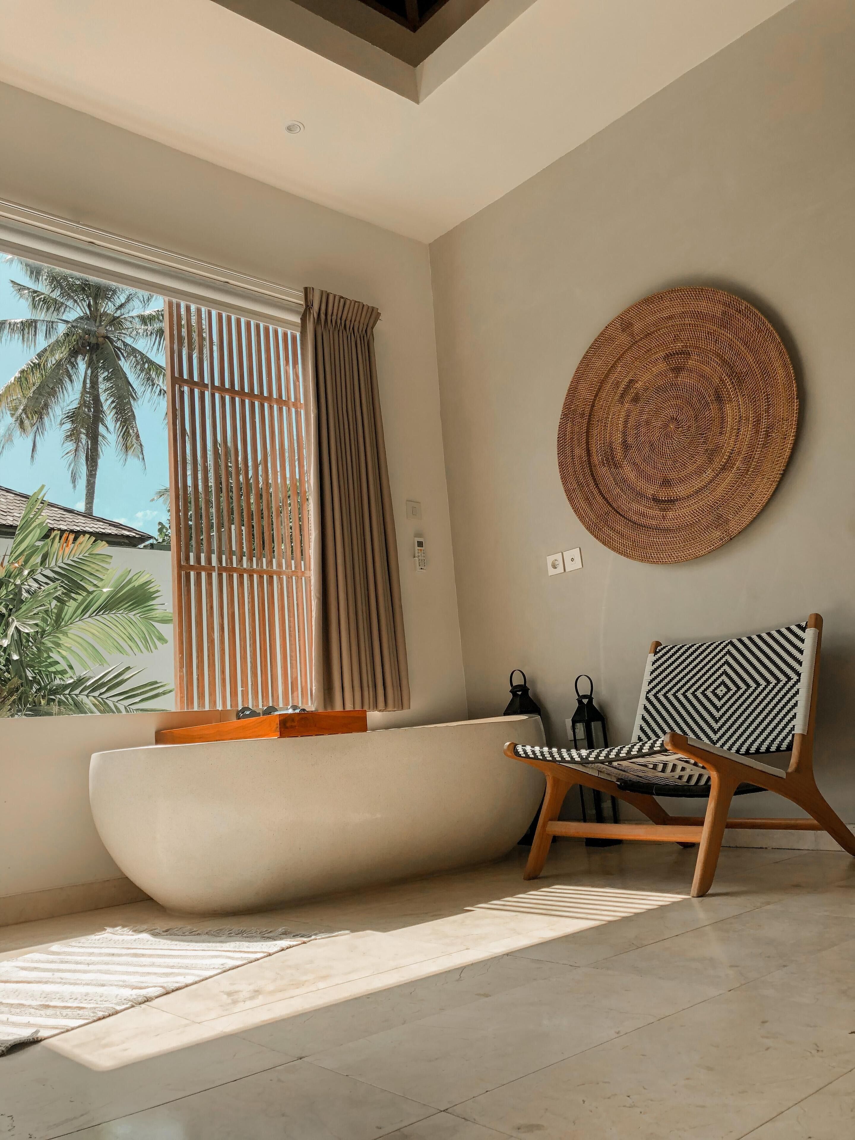 Villa, patio | Minibar y caja de seguridad en la habitación 