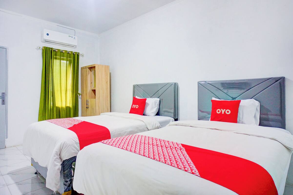 ห้องดีลักซ์ทวิน | โต๊ะทำง  าน, Wi-Fi ฟรี, ผ้าปูที่นอน