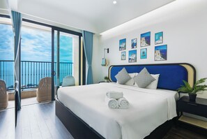 Luxury Studio, 1 King Bed, Ocean View | Beach/ocean view - Skyline Hillside Apartment Phu Quoc (Phu Quoc)