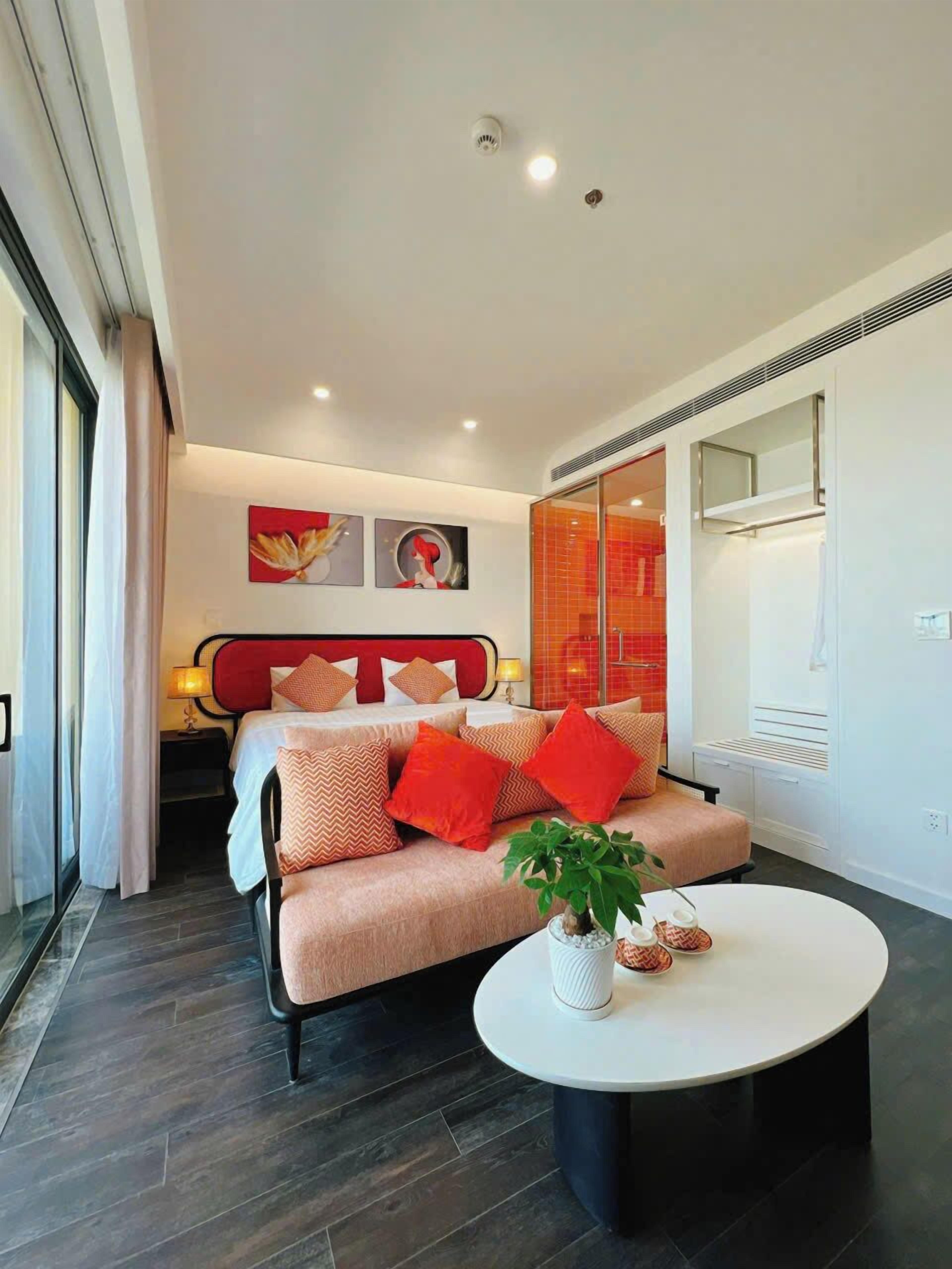 Estúdio premium, vista para a colina | 1 quarto, individualmente mobiliados, escrivaninha