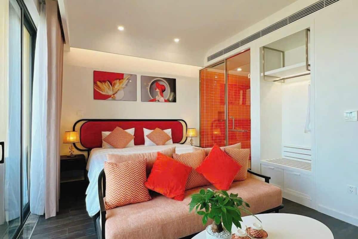 Estúdio premium, vista para a colina | 1 quarto, individualmente mobiliados, escrivaninha