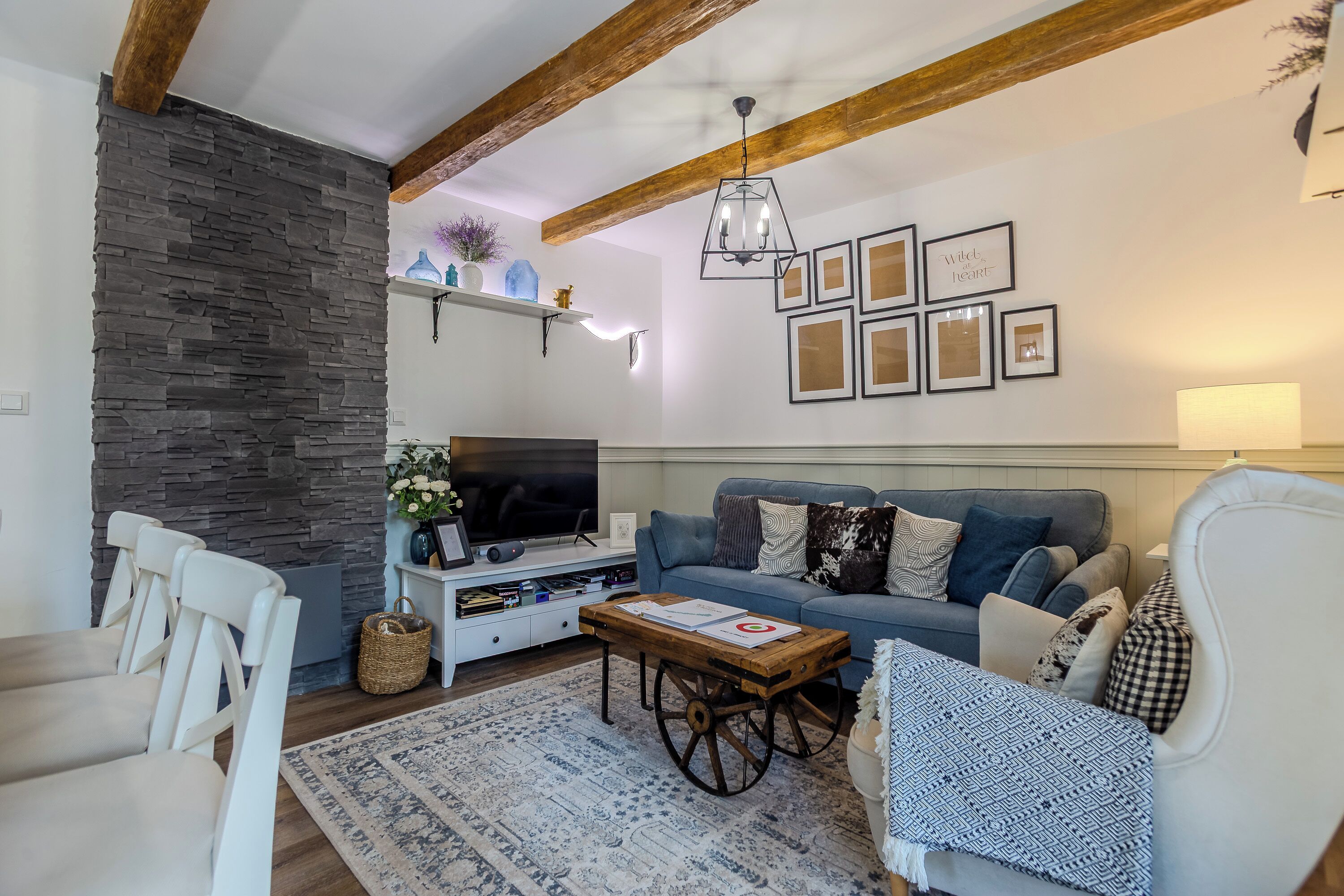 Standard House, Multiple Bedrooms (BalChill House With Sauna And Jacuzzi) | Living area | 21-inch Smart TV with cable channels