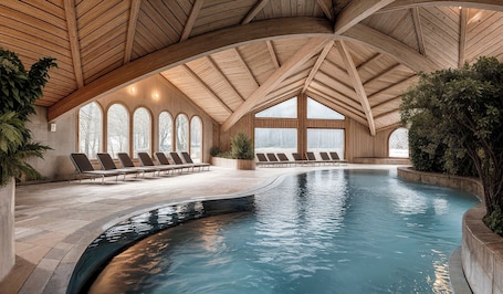 2 indoor pools, seasonal outdoor pool, sun loungers