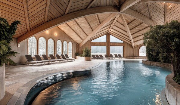 2 indoor pools, seasonal outdoor pool