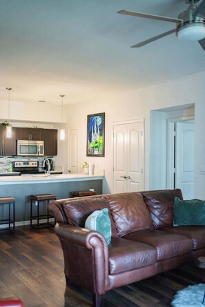 Télévision, cheminée, jeux vidéo, baby-foot