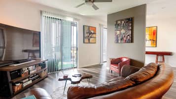 TV, fireplace, video games