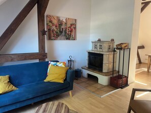 تلفزيون، مدفأة، كُتُب