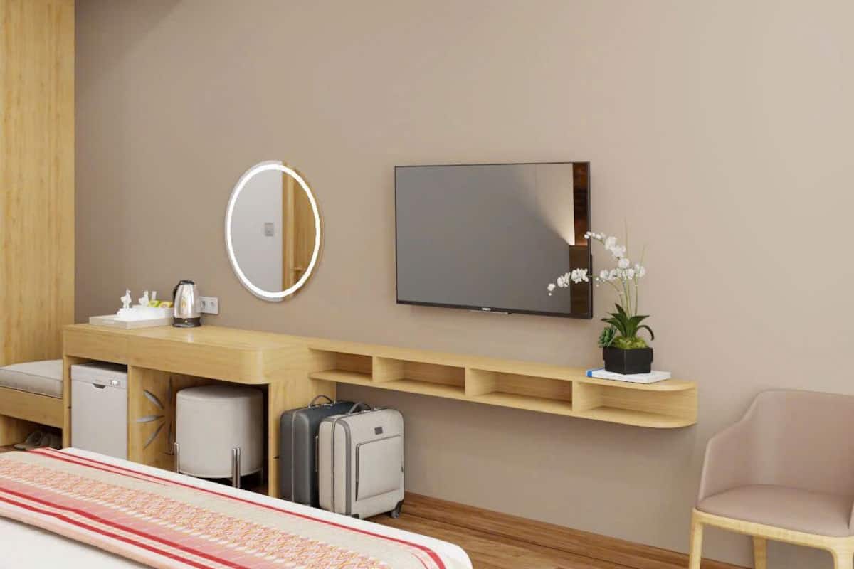 Kahden hengen deluxe-huone (yksi tai kaksi sänkyä), kaupunkinäköala | Ilmainen Wi-Fi