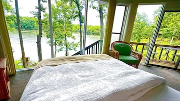 1 bedroom, desk, iron/ironing board, travel crib