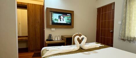 Chambre Double, balcon, vue ville