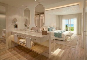 Junior Double or Twin Room, Sea View (Dolce Vita  "The One") | Bathroom | Slippers - Amàre Beach Hotel Sancti Petri - Adults Recommended (Chiclana de la Frontera)