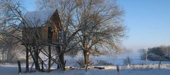 Tiny house in a tree in a tiny, quiet village on the lake district