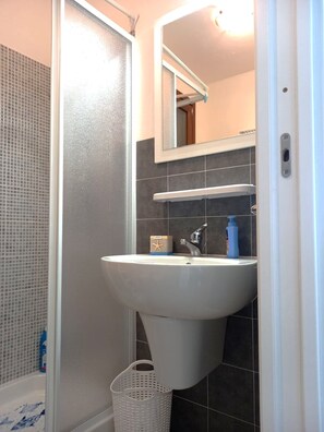 Shower, hair dryer