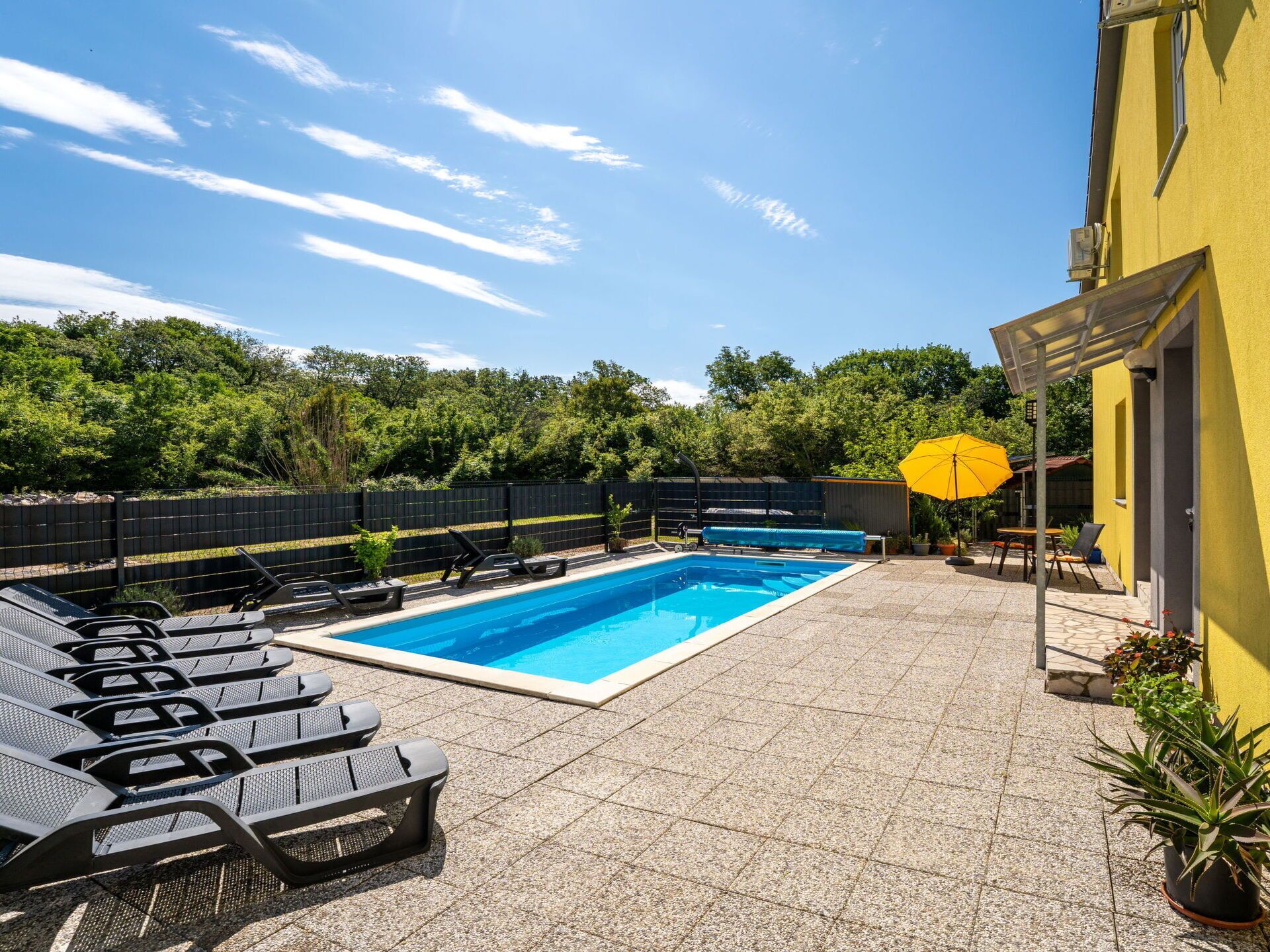 Outdoor Furniture, Home, Furniture, Door, Outdoor Table, Chair, Kitchen & Dining Room Table, Shade, Balcony, Porch