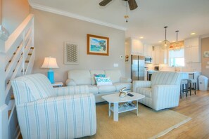 Een smart-tv en boeken