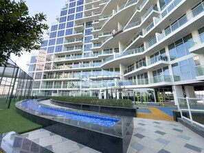 Pool - High-Floor Studio with Community View and High-End Amenities, Gemz by Danube, Al Furjan (Dubai)