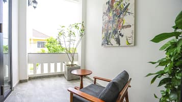 Kahden hengen huone, kaupunkinäköala | Terassi/patio
