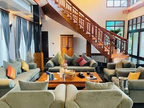 Premium House, Sea View | Living area | Computer monitors, printers - Phu-Pha Thara Villa Phuket (Rawai)