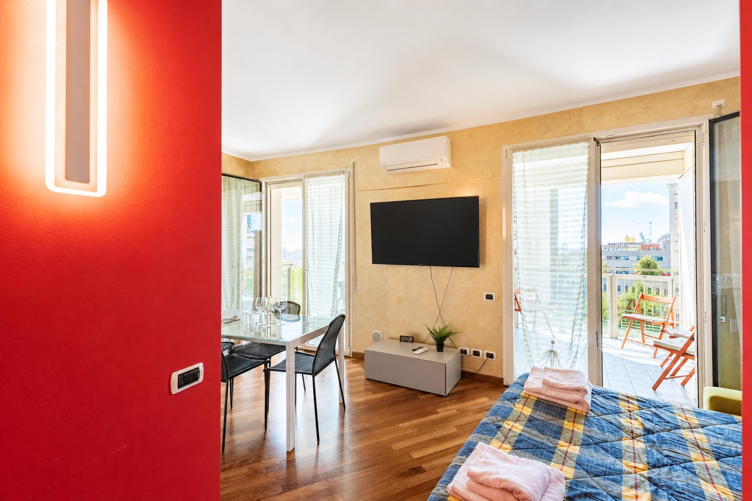 สแตนดาร์ดสตูดิโอ, ระเบียง (Charming Apartment Genova City View) | Wi-Fi