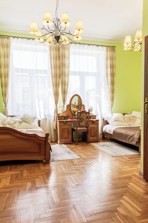 Presidential Apartment | Desk, laptop workspace, blackout drapes, iron/ironing board (on request)