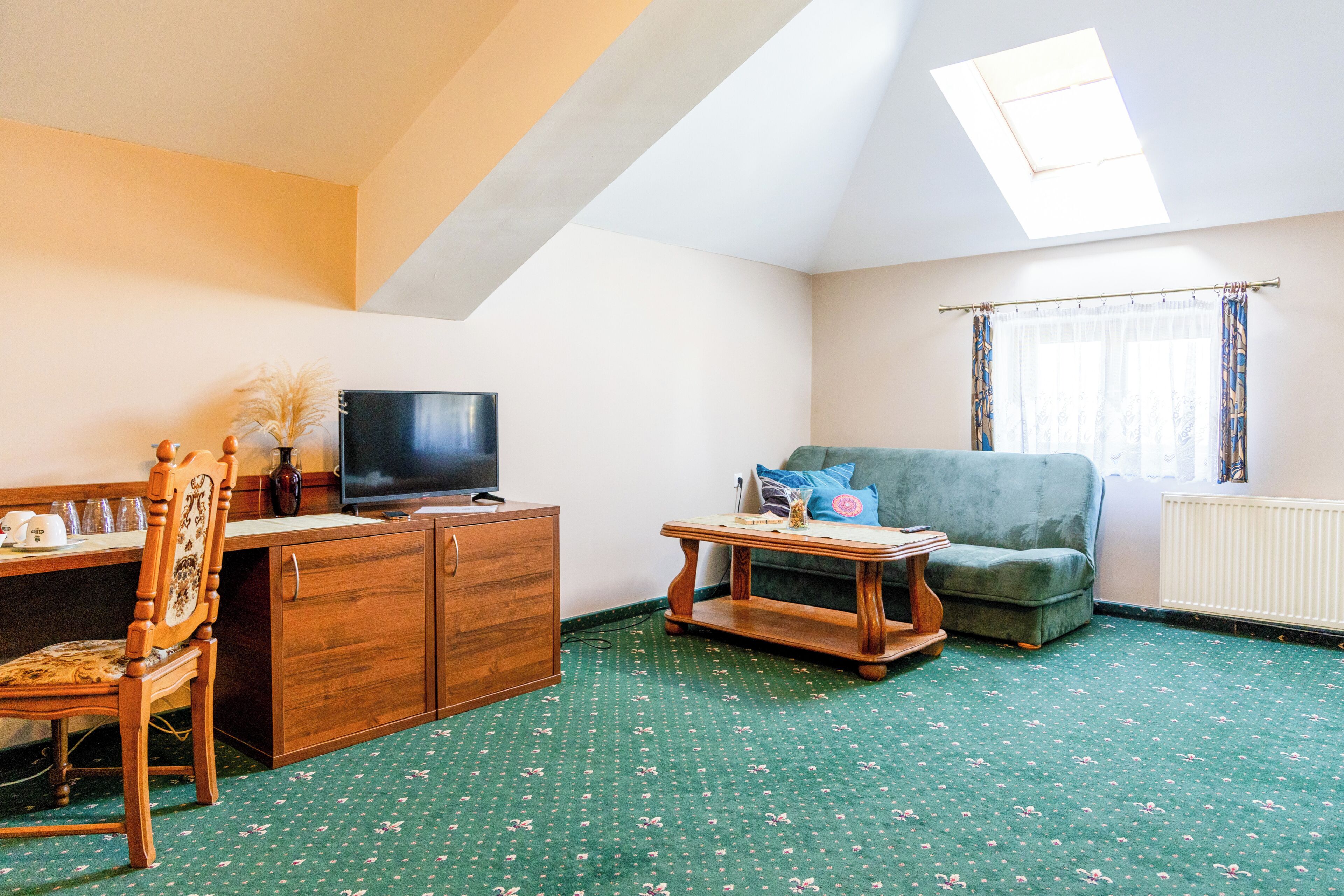 Deluxe Triple Room, Hill View | Desk, laptop workspace, blackout curtains