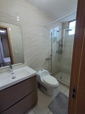 Towels, soap, toilet paper