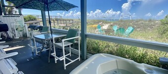 Pet-Friendly House ON THE BEACH with Hot Tub