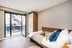 Estúdio, para não fumantes | Cortinas blackout, Wi-Fi de cortesia