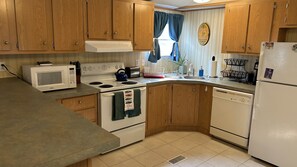 Microwave, oven, stovetop, dishwasher