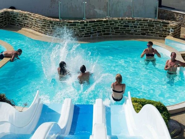 Indoor pool, a heated pool