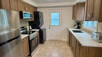 Microwave, oven, stovetop, dishwasher