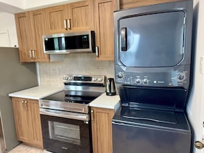 Microwave, oven, stovetop, dishwasher