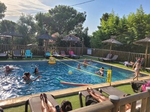 A heated pool