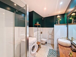 Shower, hair dryer
