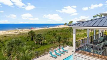 Hus - 4 sovrum - privat pool - utsikt mot stranden | Privat pool
