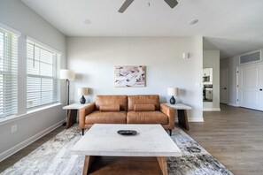 Apartment, 2 Bedrooms | Living area | 50-inch Smart TV with digital channels