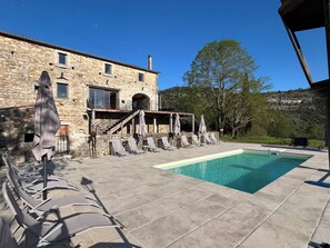 Outdoor pool, a heated pool