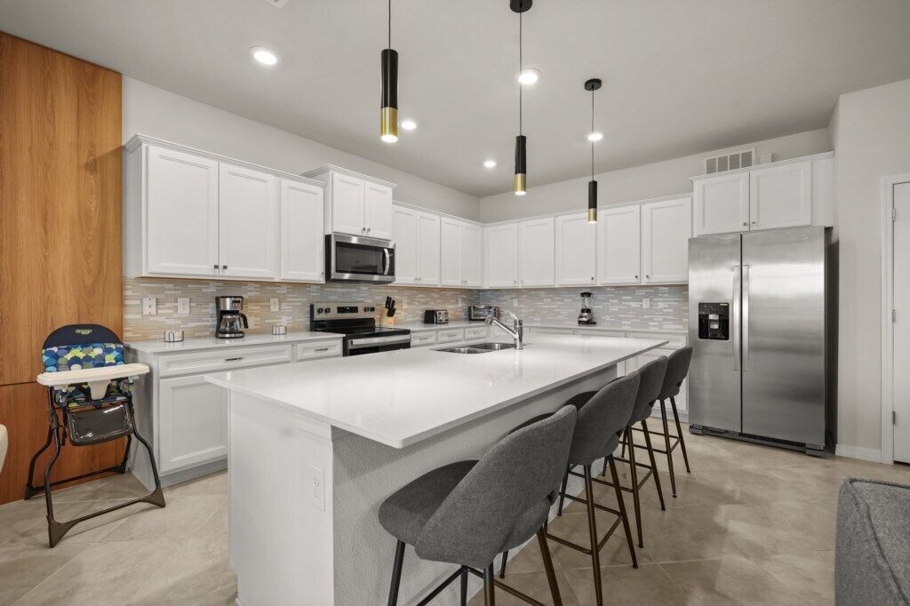 Microwave, dishwasher, highchair