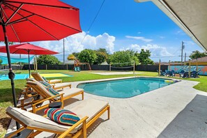 A heated pool