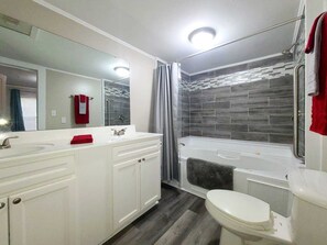 Hair dryer, towels