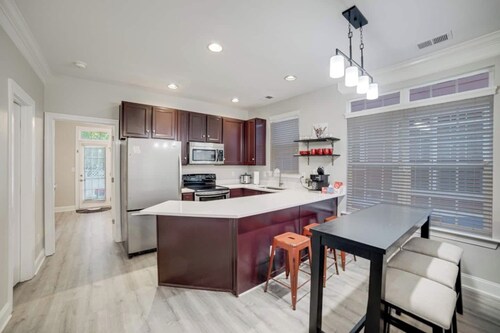 Beautiful Pet Friendly home, with a patio, fenced yard and EACH bedroom has it own bathroom.