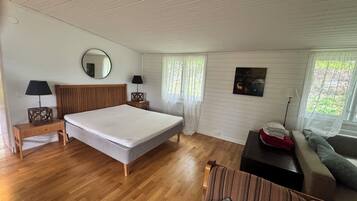 Stuga Deluxe - uteplats - sjöutsikt | Vardagsrum