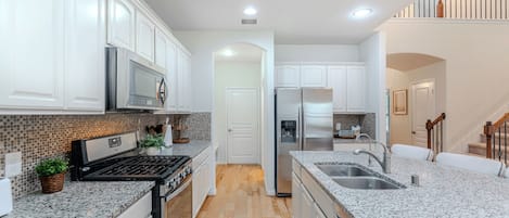 Microwave, oven, stovetop, dishwasher