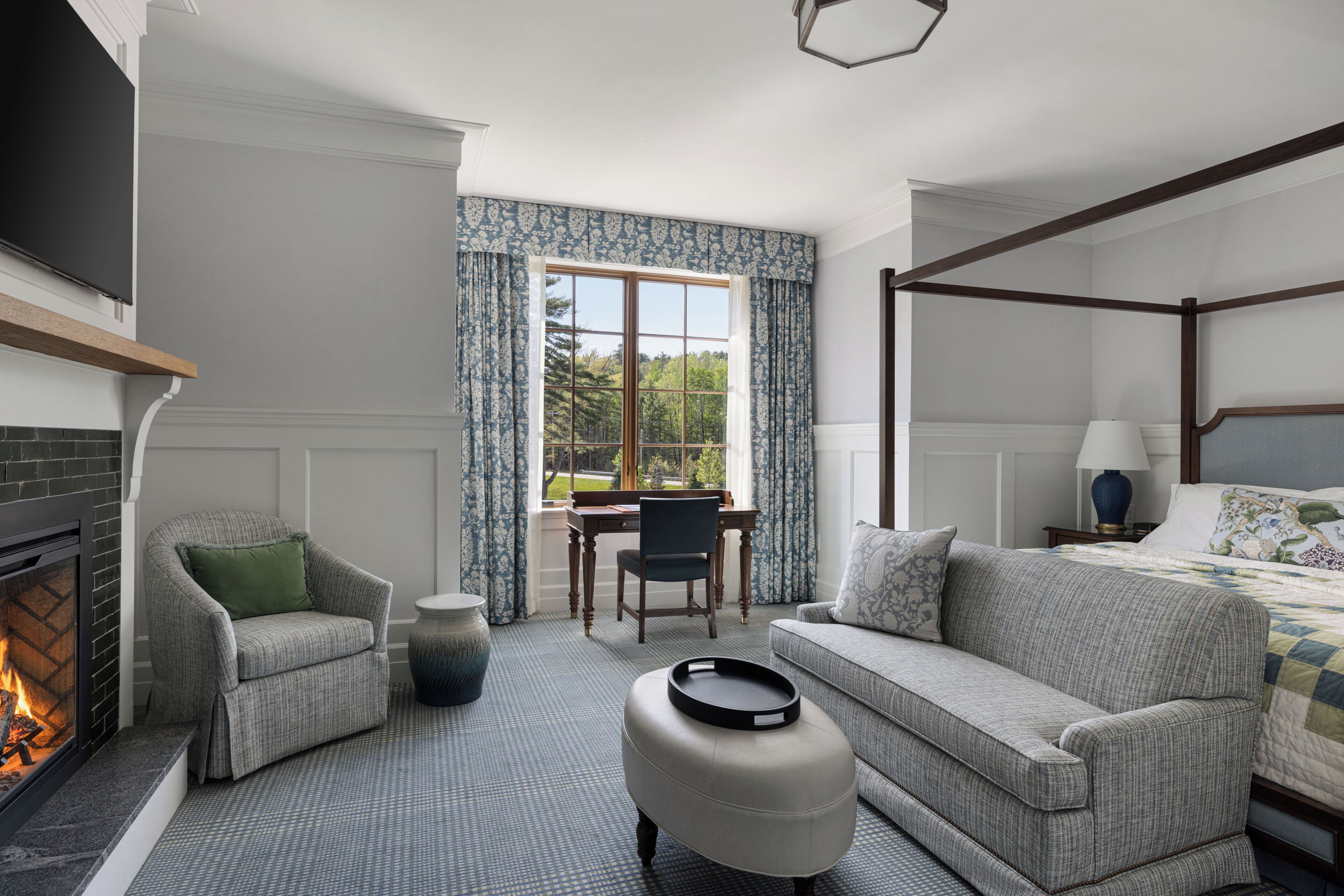 Deluxe studio suite, 1 kingsize bed, open haard | Luxe beddengoed, pillowtop-bedden, een gratis minibar