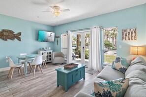 Lejlighed - 1 kingsize-seng med sovesofa (Caribbean Dunes 105) | Opholdsområde