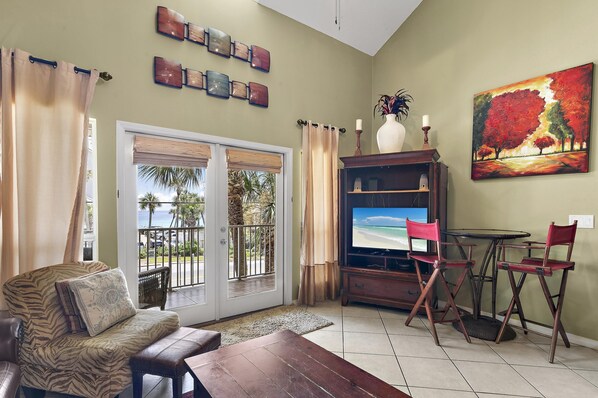 Condo, 1 Queen Bed with Sofa bed (Caribbean Dunes 203) | Living area