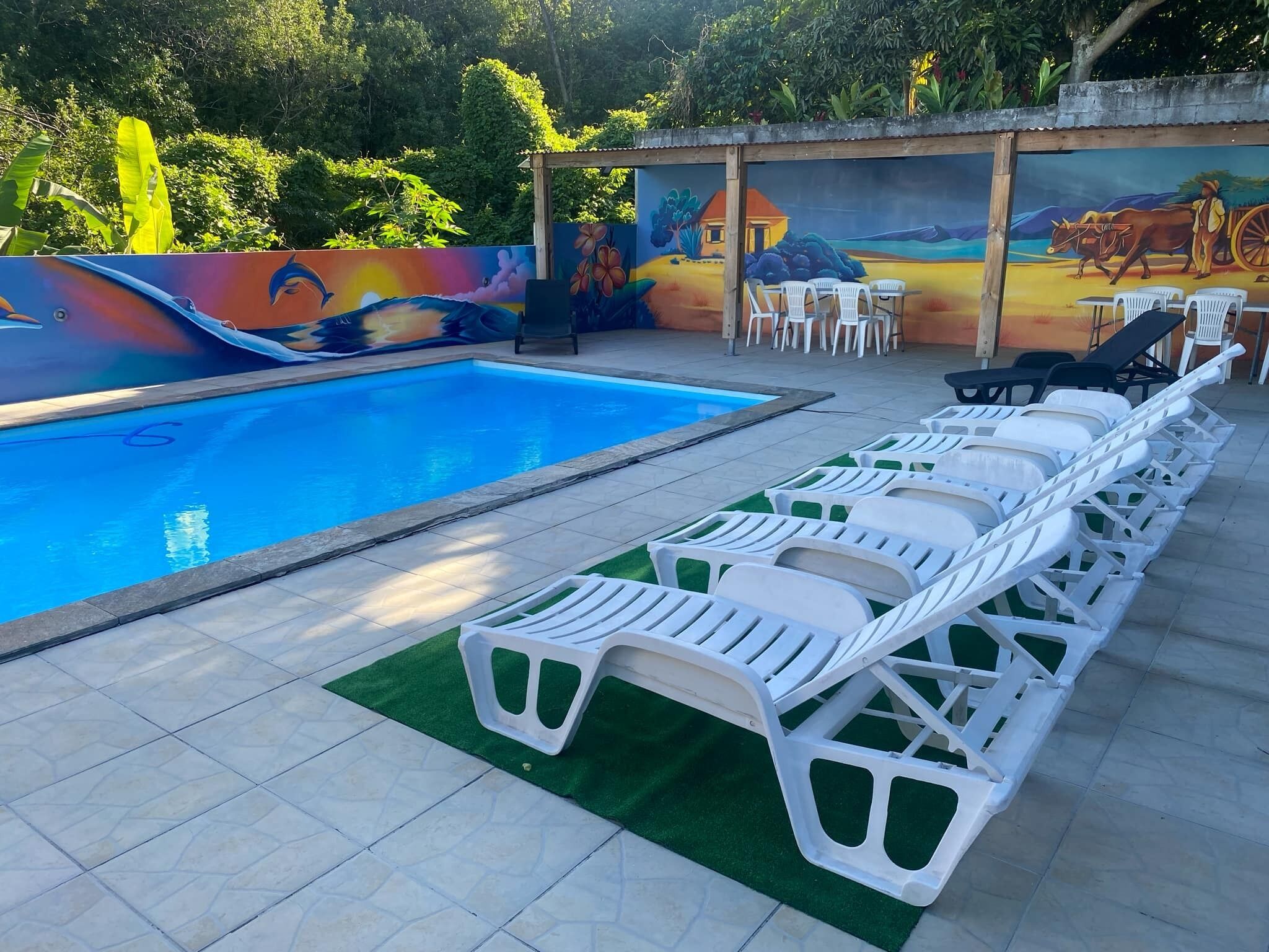 Outdoor pool, a heated pool