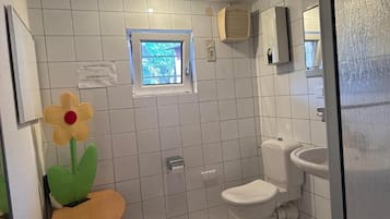 Ducha, toallas, jabón, papel higiénico