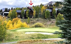 View from hole #1 at Telluride Golf Course overlooking Vista Haus at Country Club - Vista Haus at Country Club - golf and ski retreat! (Mountain Village)