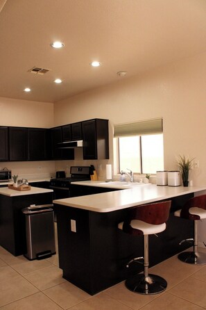 Microwave, oven, stovetop, dishwasher